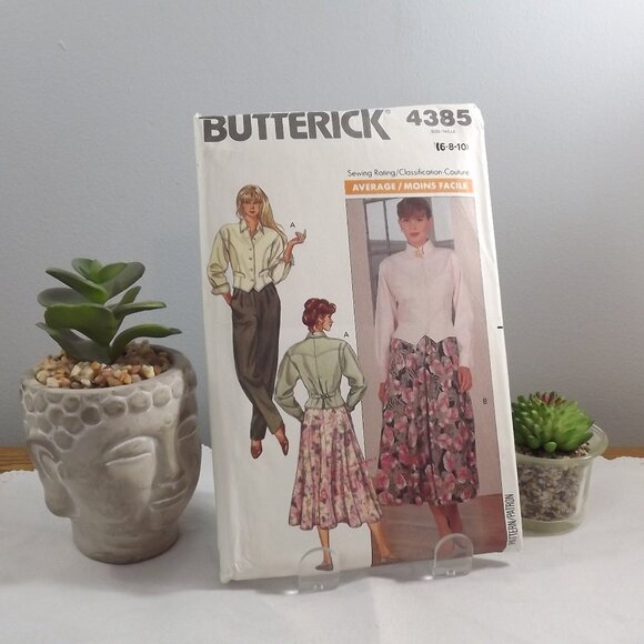 Butterick Sewing Pattern 4385 Misses' Top, Skirt, and Pants, Size 6-10 - Picture 1 of 6